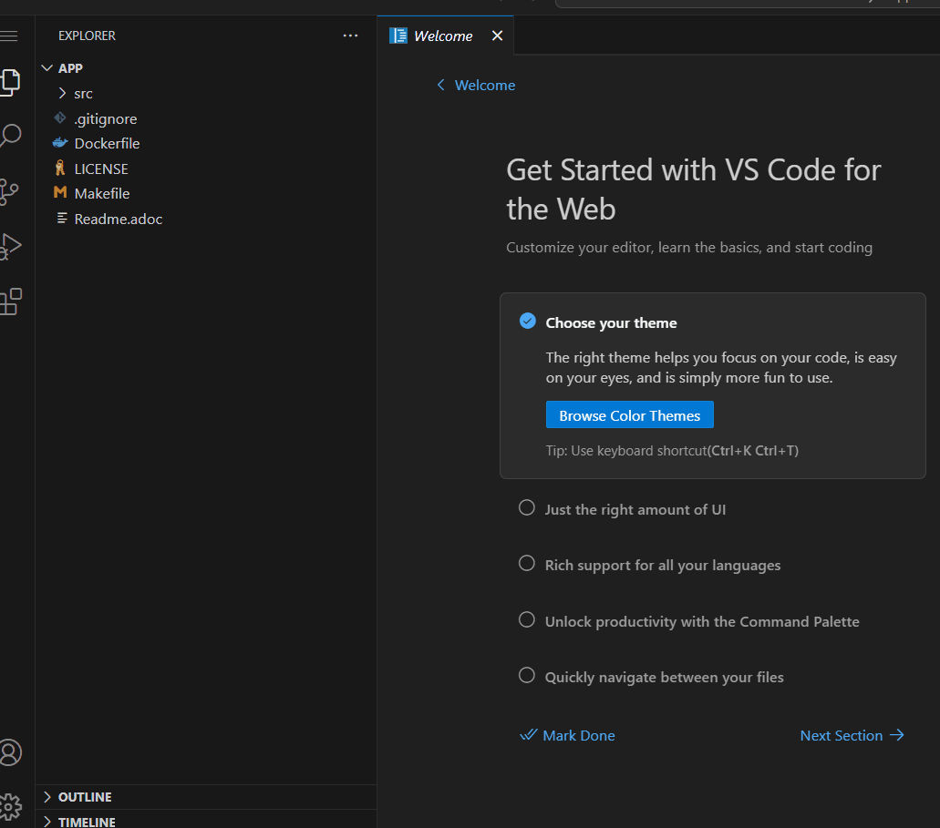 Opening the Integrated Terminal