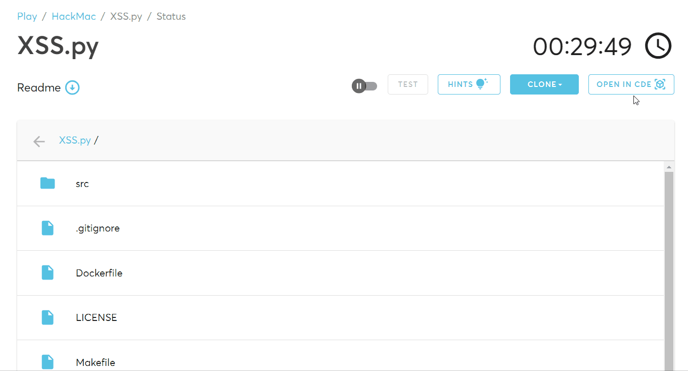 A GIF of the Cloud IDE being demonstrated